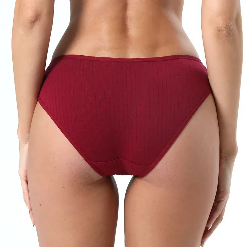 2Pcs/Set Cotton Panties For Women Briefs Low Rise Seamless Underwear Female Underpants Comfort Sexy Lingerie M-XL