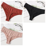 3PCS/Set Seamless Thongs Women Panties G-String Sport Underwear Female Sexy Lingerie Low Waist T-Back Underpants M-XL Intimates