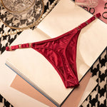 Seamless Sexy Thong Women Underwear Briefs Panties Zebra Flower Low Rise Luxury Metal Buckle G String Bikini Girls Female Panty