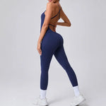 Women's Yoga Jumpsuits Sports Fitness Hip-lifting Cross Beauty Back Adjustable Straps One-piece Training Workout Gym Bodysuits