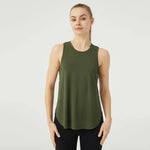 Women's Sleeveless Sports Top Quick Dry Running Fitness Yoga Vest Loose Fit Breathable Pilates Gym Cover Up Shirt