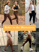 Womens High Waisted Soft Stretch Workout Running Pants4 Season Versatile Brown Leggings Ideal for Gym Yoga Casual Sweatpants