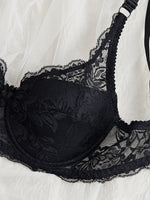 Fashion Sexy Floral Lace Bras Women Thin Push Up Brassiere Solid Comfort Breathable Lingerie Underwear