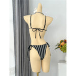 4PCS Striped With Long Sleeve Pants Bikini Female Swimsuit Women Swimwear Bather Bathing Suit Swim Four-pieces Bikini set K8072