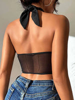 Women's Sexy Backless Cross-Strap Fishtail Bra, Hot Girl Style, Can Be Worn as an Outer Crop Top, Classic and Versatile.