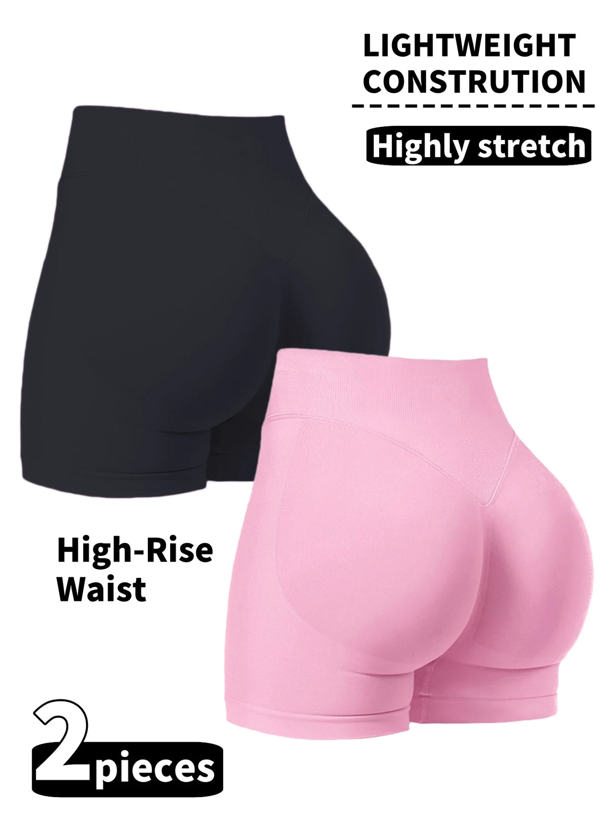 Seamless Hip Hugging Fitness Shorts, Internet Famous Sports Three Part Pants, High Waisted and High Stretch Peach Hip Pants for