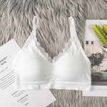 Women's Lace V Neck Rib Camisole Tube Top Bralette Criss Cross Back Removable Foam Pads Wireless Thin Straps Tube Bra