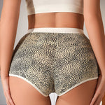 1pcs Mid Rise Leopard Print Women Boyshort Breathable Comfortable Female Underpants Lingerie Women 's Panties Underwear
