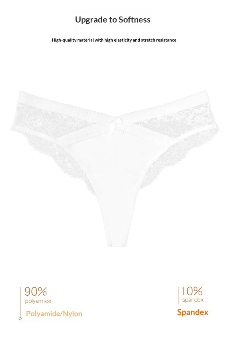 Hot Sale Lace Embroidery Sexy Women Thong Panties Low Rise Comfortable Female G-string Intimate Lingerie Solid Floral Underwear