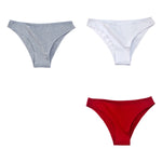 3Pcs/Set Women's Cotton Briefs Underwear Female Underpants Low Rise Underwear Sexy Lingerie Soft High Cut Panties