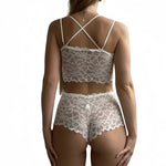 Women Lace Bra Set Bralette Low Rise Panties Nonwire Padded Bra Solid Color Underwear Set Female Sexy Lingerie Comfort Intimates