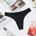 3Pcs/Set Women Panties Ultra-thin Thongs Female Underpants Seamless Underwear Sports Soft Solid Color Low Rise G-string