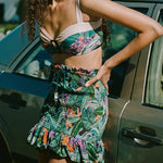 Sexy 3pieces High Waist Bikini 2024 Women Swimsuit with Smocked Skirt Swimwear Bikinis Set Brazilian Beach Bathing Suit Biquini