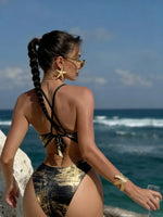 Shiny Pink Gradient Bikini Set 2026 Women Sexy Metal Circle Push Up Bra High Waist Swimsuit Beach Holiday Bathing Suit Swimwear