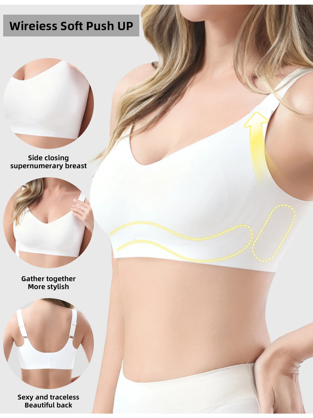 7pack of Color Women's Seamless Wireless Sports Bras Panties Set - Soft Push-Up Design Everyday Basic Lingerie Free Shipping