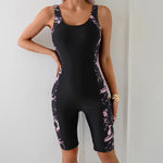 2025 New Women's Sports Monokini Swimwear Sexy Tie-dye Print Patchwork One Piece Swimsuit Beach Vacation Competitive Swimsuit