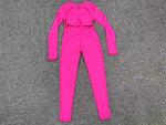 Women's Seamless Yoga Jumpsuits Backless Sexy Long-Sleeved One-Piece Butt-Lifting Gym Nude Feel Workout Gym Training Bodysuits