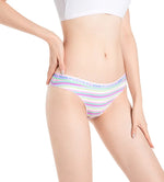 3Pcs/Set Cotton Panties For Women Colorful Striped Underwear Low Waist Briefs Breathable Underpants Female Sexy Lingerie M-XXL