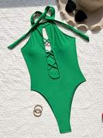 New Sexy High Neck Zipper Women Swimwear One Piece Swimsuit Female Monokini High cut Trikini Ribbed Bathing Suit Swim Bodysuit