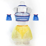 Toucheart Sexy Lingerie Sexy Uniform Maid Outfit Erotic Cosplay Sexy Costume For Women Transparent Mesh Role Play Outfit Garter