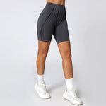 Yoga Shorts Women Fitness Shorts V-shaped Waist Running Cycling Shorts Breathable Sports Leggings Workout Gym Shorts