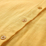 Cotton Linen Breathable And Comfortable Mid Length Oversized Button Down Half Sleeve O-neck Cardigan Casual Beach Suncreen Top