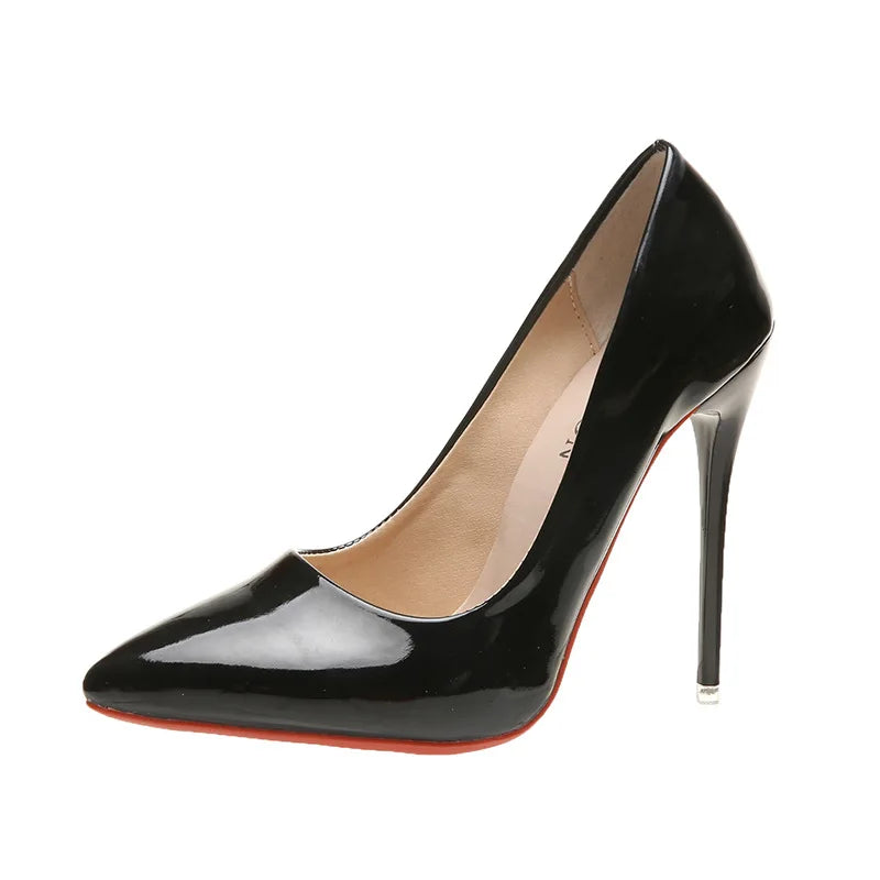 Large Size High Heels Women 2025 Spring and Autumn Stiletto Pointed Toe Fashion Solid Color Shallow Mouth Women's Shoes