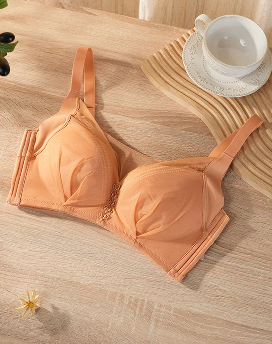 Women's Intimates Elegant Wire Free Bra Comfortable Supportive Choice for Small Busts Enhancing Natural Beauty Underwears CW9481