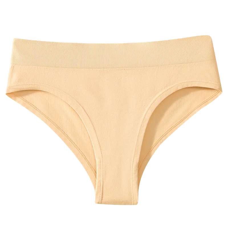1Pc High Rise Panties Briefs Female Underpants Solid Color Women Seamless Underwear Sexy Lingerie Comfort Sport Intimates S-XXXL
