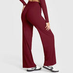 Straight Leg Yoga Pants Soft Butter Fabric Women Clothes Middle Waist Gym Pants Leggings Fitness Pilates Running Sports Trousers
