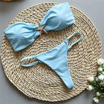 Holiday Black Swimwear Metal Starfish Bandeau Bikini Mini Micro Thong Sexy Swimsuit Women 2026 Bathing Suit Bikinis Sets Mujer