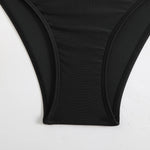 2025 New Brown Bodysuit One Piece Swimsuit Women Thong Swimwear Sexy Backless Bathing Suit Woman Monokini Beach Wear Black White