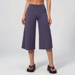 Women Yoga Capri Pants Wide Legs High Waist Yoga Pants Push Up Sport Running Fitness Capri Pants Loose Workout Gym Capri Pants