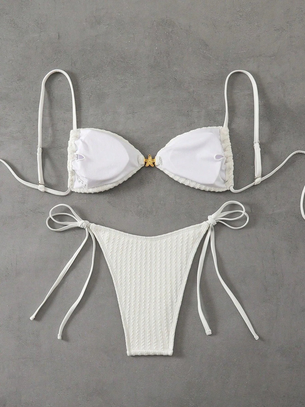Solid Split Swimsuit Women 2 Piece Triangle Bandage High Cut Thong Bikini Push Up Summer New Sexy Bathing Suit Beachwear