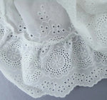 Foridol Summer Off Shoulder White Lace Skirt Set Dress Women Outfits Ruffles Tiered Mini Flower Embriodery Two Pieces Beach Suit