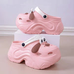 Cute DIY Butterfly Fashion Clogs For Women Summer Platform Shoes Soft EVA 2 Way Wear Sandals For Female Indoor Street Slippers