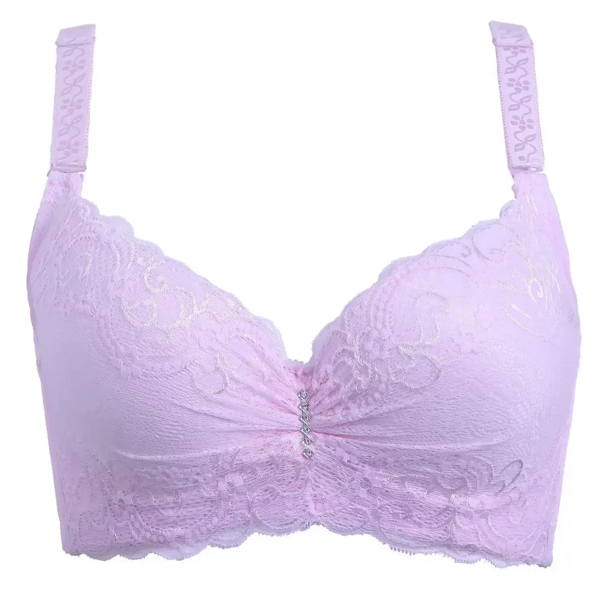 Plus Size Female Lace Bra Thin Bralette 80-105 C/D Cup Push Up Brassiere Widening Side 4-Row Button Bras Absorbs Sweat Underwear