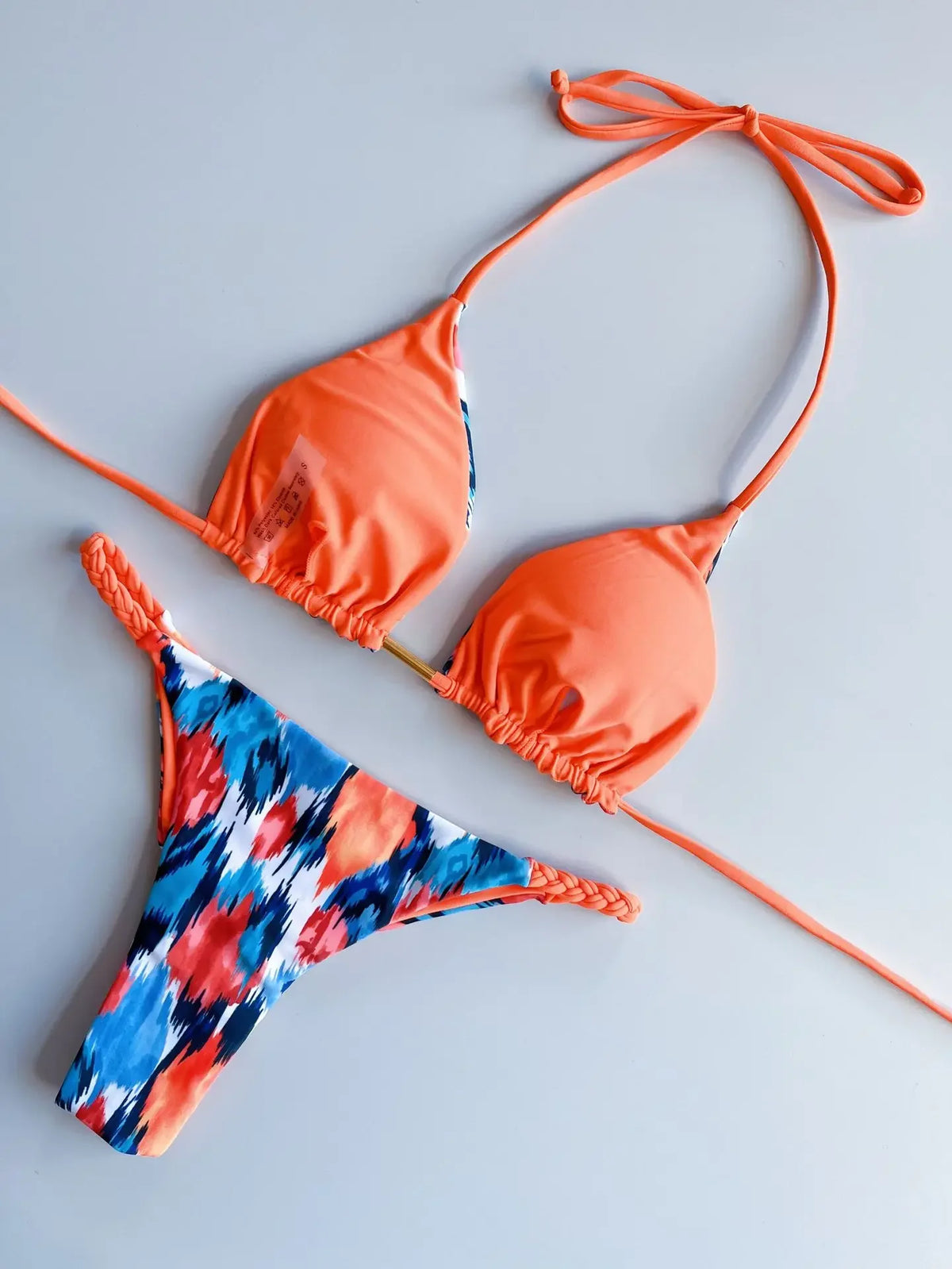 Leopard Halter Scrunch Butt Mini Micro Thong Bikini Women Swimwear Female Swimsuit Two-pieces Bikini Set Bathing Suit Swim Lady