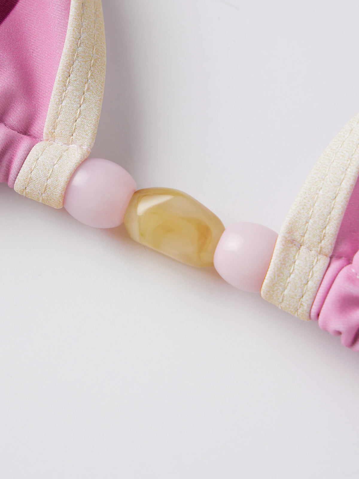 Women's Dots Printed Bikini Set Beaded Swimwear Halter Bikini Tops with High Waisted Swim Shorts for Pool Beach Bathing Suits