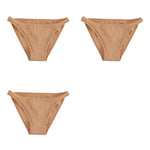 3Pcs/Set Women's Cotton Low-Rise Briefs with Mesh Side Panels Brazilian Panties Sexy Lingerie Comfy Breathable Underwear M-XL