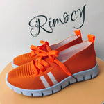 Fashion Striped Knitted Flats Women 2025 Summer Soft Sole Non Slip Walking Shoes Woman Plus Size 36-43 Low Heel Loafer Female