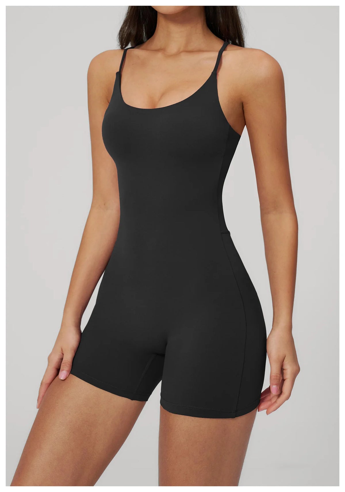 Summer New Hollow Open Back Criss Cross Yoga Jumpsuit Women Outdoor Solid Sleeveless Hip Lifting Pleate Sports Fitness Suits