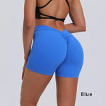 DIAS FIT JOY V-Back Shorts High Waisted Hip Lifting Yoga Shorts Women's Nylon Tight Fitting Shorts Training Sports Fitness Pants