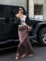 Sexy Leopard Print Half Length Skirt For Women's Summer New High Waist Slim Fashion Long Skirts Sweet Korean Women 2026 New 7KN