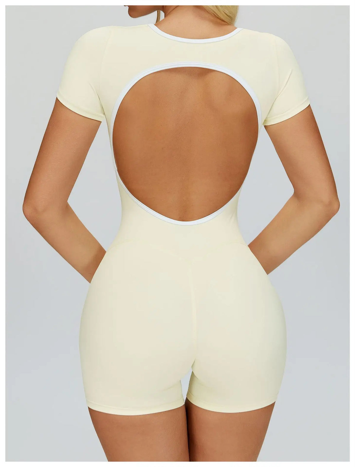 Yoga Set Women's Tracksuit Yoga Overalls One-Piece Sportswear Women's Short Sleeves Gym Workout Clothes Fitness Stretch Bodysuit