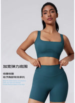 Women Yoga Suit Tracksuit Sports Bra High Waist Legging Shorts Outfit Gym Set Fitness Running Workout Clothes Push Up Sportswear