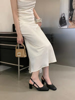 Summer Closed Toe Sandals Buckle Strap Summer Heels Mary Jane Thick Heels French Shallow Lolita Sandals OL Dress Shoes New 2026