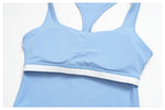Gym Women Yoga Sets Women Brushed Square Neck Slim Sports Tank Top Fitness Suit Outwear Running High Waist Shorts Tracksuit