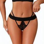 Women Sexy Black Lace thong Low Rise Cutout Panties With Hollow Out Detail Breathable Comfy Intimate Underwear Sexy Lingerie