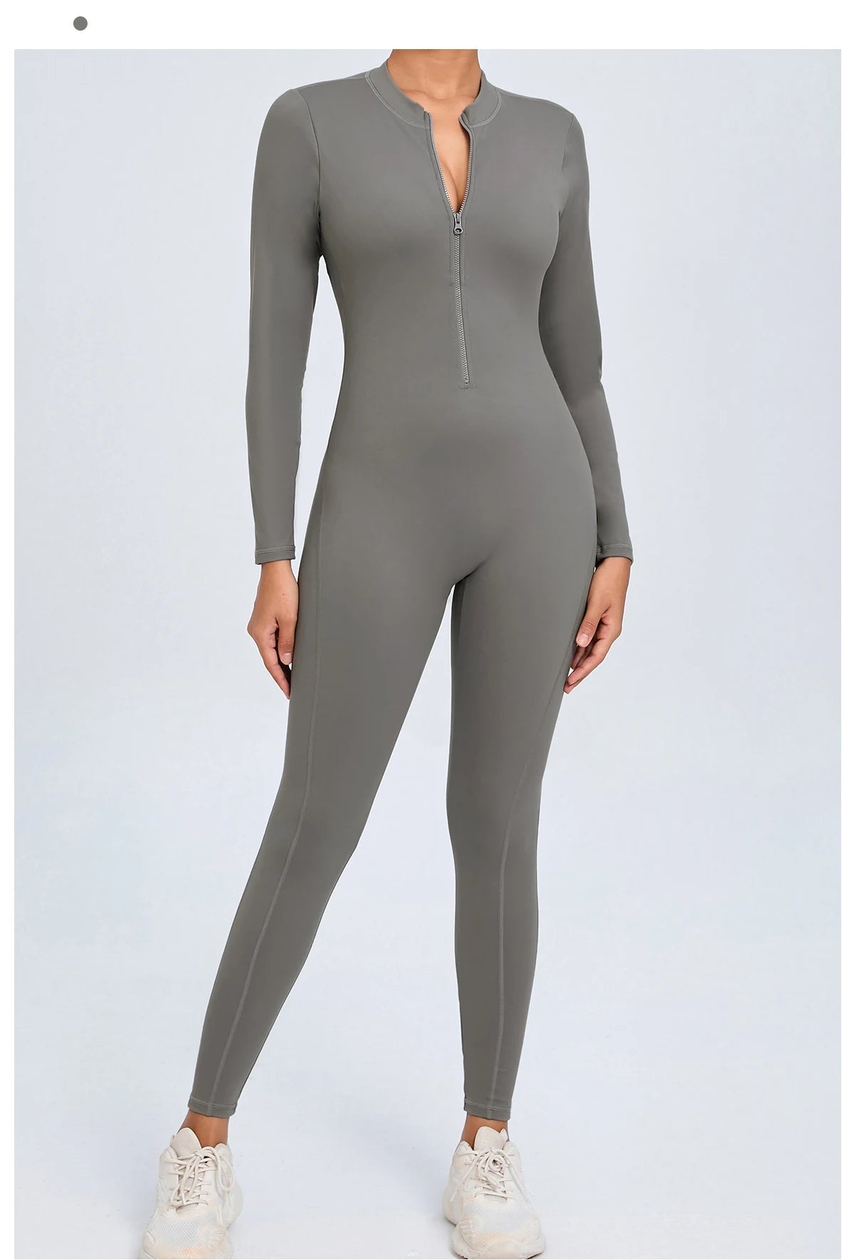 Women Sportwear Yoga Jumpsuit Zip Long Sleeve Back Open Outfit Fitness Tracksuit Tight One-piece Gym Overalls Sports Bodysuit